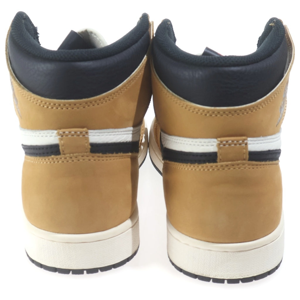 NIKE(ナイキ) AIR JORDAN1 RETRO HIGH LOOKIE OF THE YEAR エアジョーダン1 ルーキー オブ ザ イヤー ハイカットスニーカー ブラウン/ホワイト US9/27cm 555088-700
