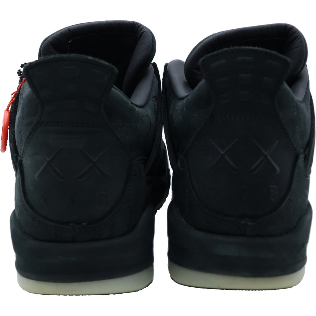 NIKE(ナイキ) ×KAWS AIR JORDAN4 RETRO 930155-001 カウズ エアジョーダン4 レトロ ハイカットスニーカー ブラック US10/28cm