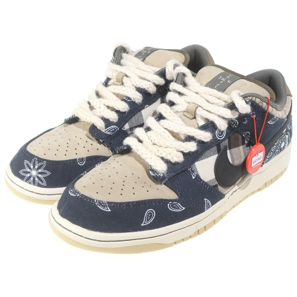 NIKE SB(ナイキエスビー) ×Travis Scott DUNK LOW CT5053-001 トラヴィススコット ダンク ローカットスニーカー ブラック/ベージュ US9.5/27.5cm