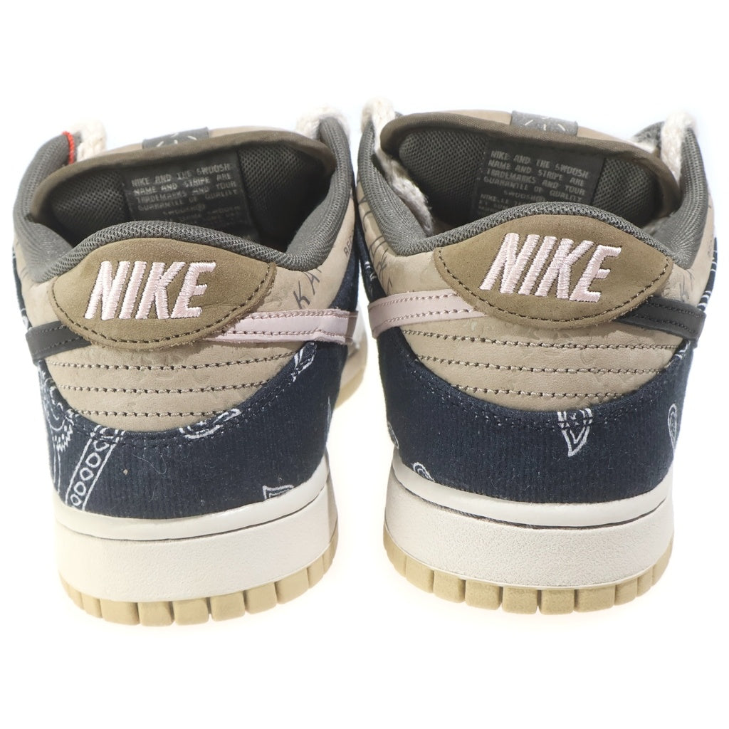 NIKE SB(ナイキエスビー) ×Travis Scott DUNK LOW CT5053-001 トラヴィススコット ダンク ローカットスニーカー ブラック/ベージュ US9.5/27.5cm