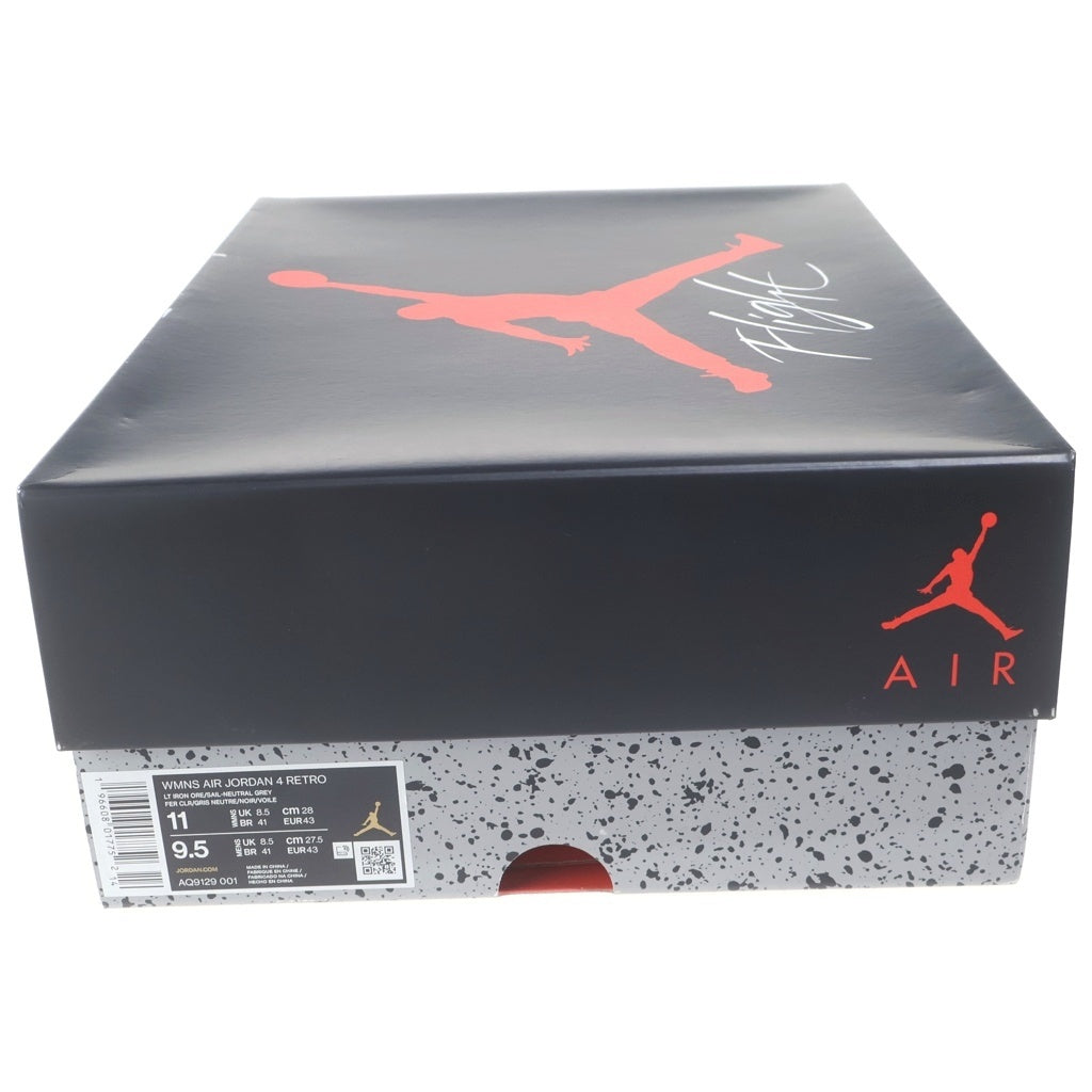 NIKE(ナイキ) WMNS AIR JORDAN4 RETRO FROZEN MOMENTS AQ9129-001 エアジョーダン4 レトロ フローズンモーメンツ ハイカットスニーカー グレー US11/28cm AQ9129-001