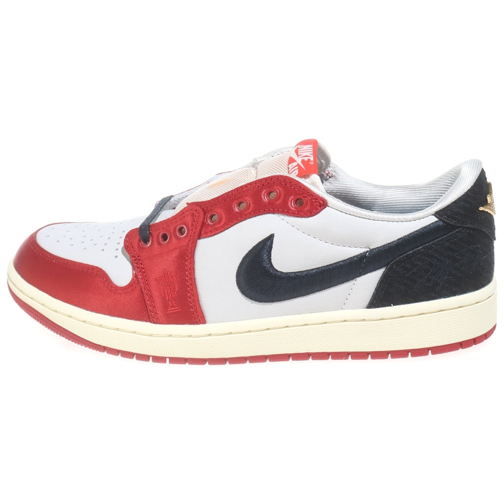 NIKE(ナイキ) ×Trophy Room AIR JORDAN1 LOW OG SAIL AND VARSITY RED FN0432-100 トロフィールーム エアジョーダン1 セイル アンド ローカットスニーカー FN0432-100