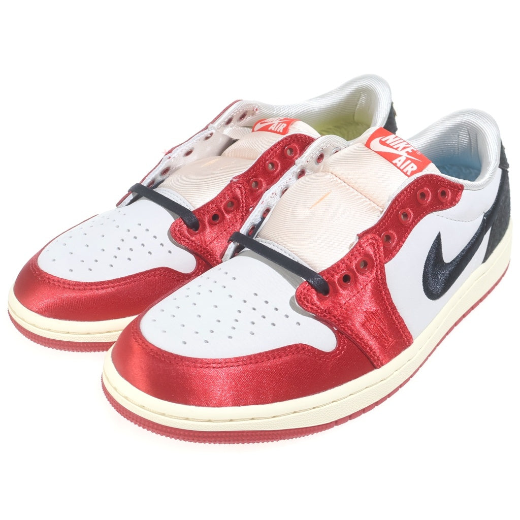 NIKE(ナイキ) ×Trophy Room AIR JORDAN1 LOW OG SAIL AND VARSITY RED FN0432-100 トロフィールーム エアジョーダン1 セイル アンド ローカットスニーカー FN0432-100