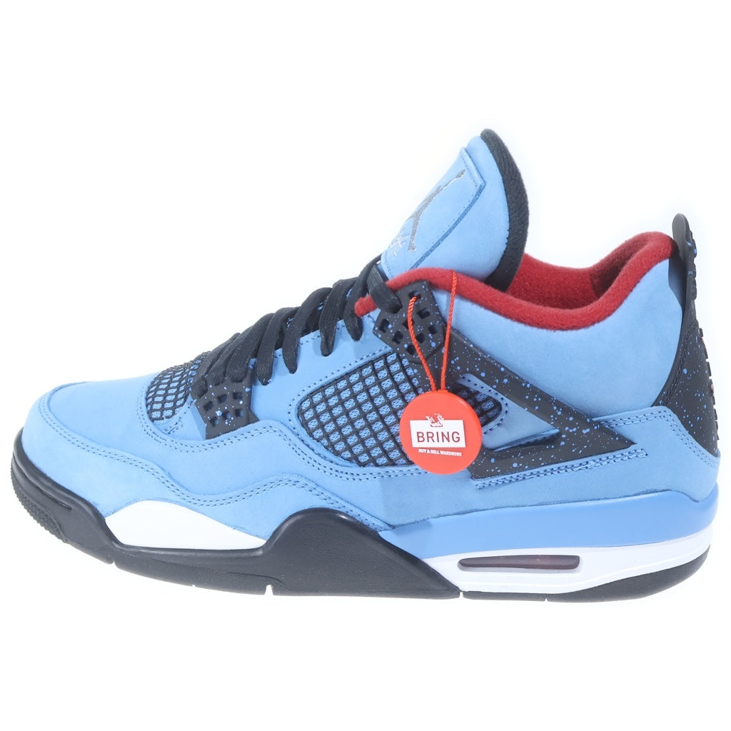 NIKE(ナイキ) ×Travis Scott AIR JORDAN 4 RETRO CACTUS JACK 308497-406 エアジョーダン4 レトロ カクタスジャック ハイカットスニーカー ブルー