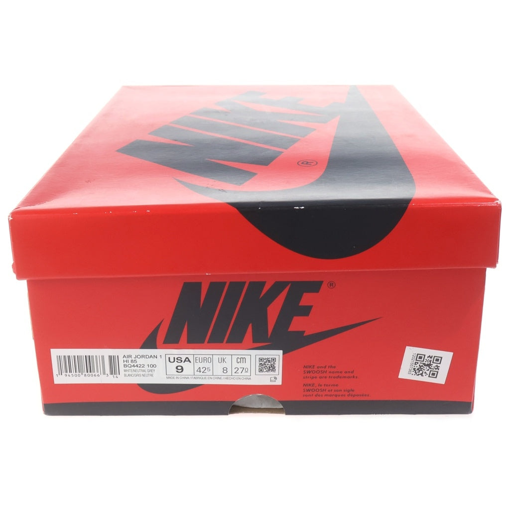 NIKE(ナイキ) AIR JORDAN 1 HIGH 85 NEUTRAL GREY BQ4422-100 エアジョーダン1 ハイ 85 ニュートラルグレー ハイカットスニーカー グレー US9/27cm BQ4422-100