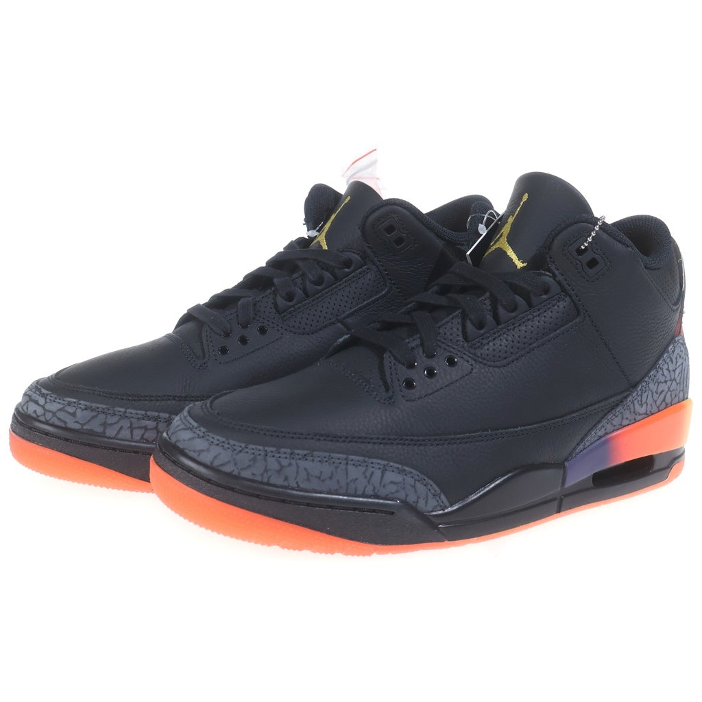 NIKE(ナイキ) ×J Balvin AIR JORDAN 3 RETRO SP RIO FN0344-001 J・バルヴィン エアジョーダン3 レトロ リオ ハイカットスニーカー ブラック US9.5/27.5cm