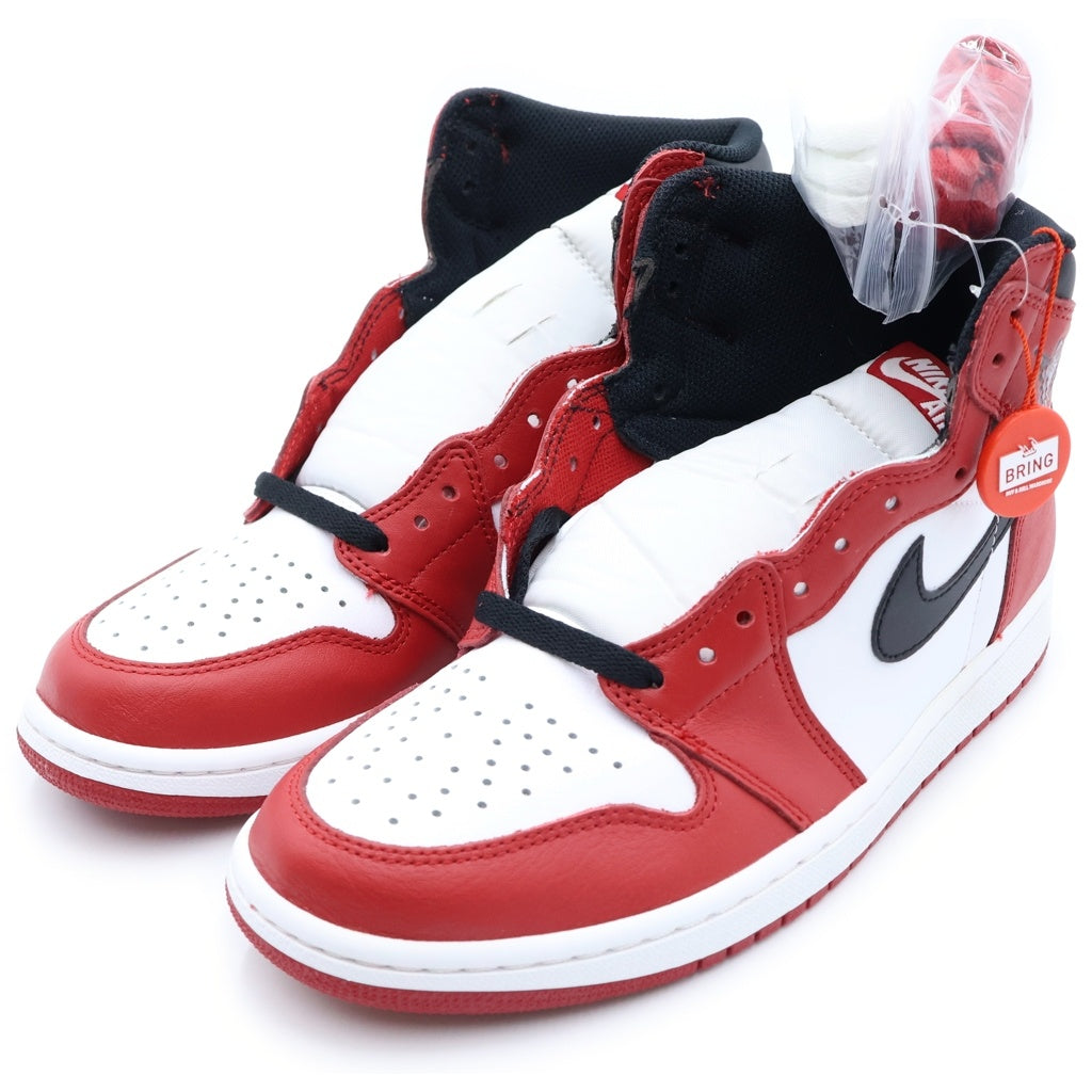 NIKE(ナイキ) 【観賞用 2015年製】 AIR JORDAN 1 RETRO HIGH CHICAGO 555088-101 エアジョーダン1 レトロ ハイ シカゴ ハイカットスニーカー レッド/ホワイト US9/27cm