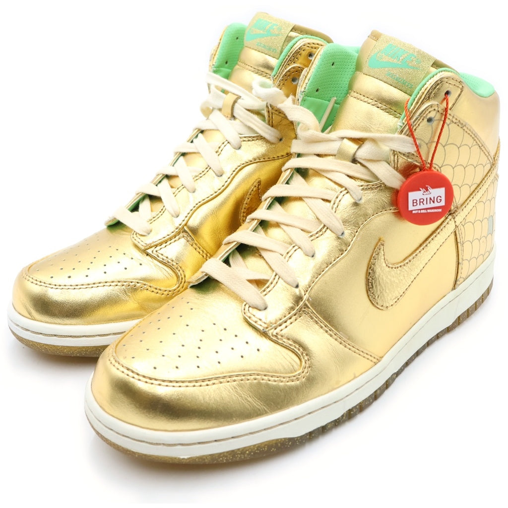 NIKE SB(ナイキエスビー) 【観賞用 2008年製】 DUNK HIGH PREMIUM NAGOYA 323955-771 ダンク プレミアム シャチホコ 名古屋 ハイカットスニーカー ゴールド US9/27cm