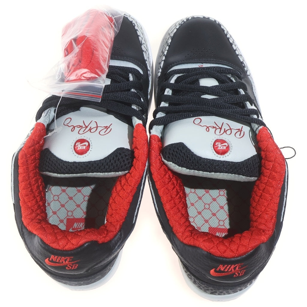 NIKE SB(ナイキエスビー) 【観賞用 2007年製】×PAUL RODRIGUEZ SB ZOOM AIR BLACK/GREY/VARSITY RED ポールロドリゲス SBズーム ローカットスニーカー ブラック US9/27cm 315459-001