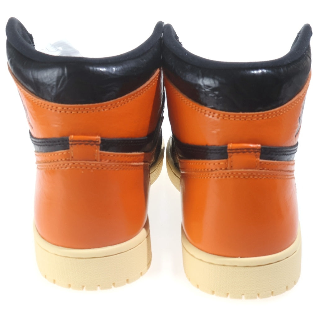 NIKE(ナイキ) AIR JORDAN 1 HIGH SHATTERED BACKBOARD 3.0 エアジョーダン1 シャッタード バックボード ハイカットスニーカー ブラック/オレンジ US9/27cm 555088-028