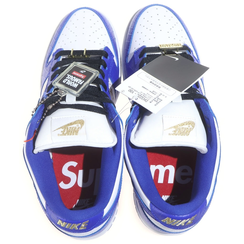 NIKE SB(ナイキエスビー) ×SUPREME DUNK LOW OG QS GOLD STARS WHITE/HYPER BLUE DH3228-100 シュプリーム ダンク ローカットスニーカー ブルー US9.5/27.5cm
