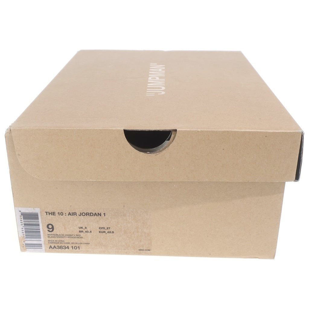 NIKE(ナイキ) ×OFF-WHITE AIR JORDAN1 RETRO HIGH THE TEN CHICAGO AA3834-101 オフホワイト エアジョーダン1 レトロ ザ テン シカゴ ハイカットスニーカー