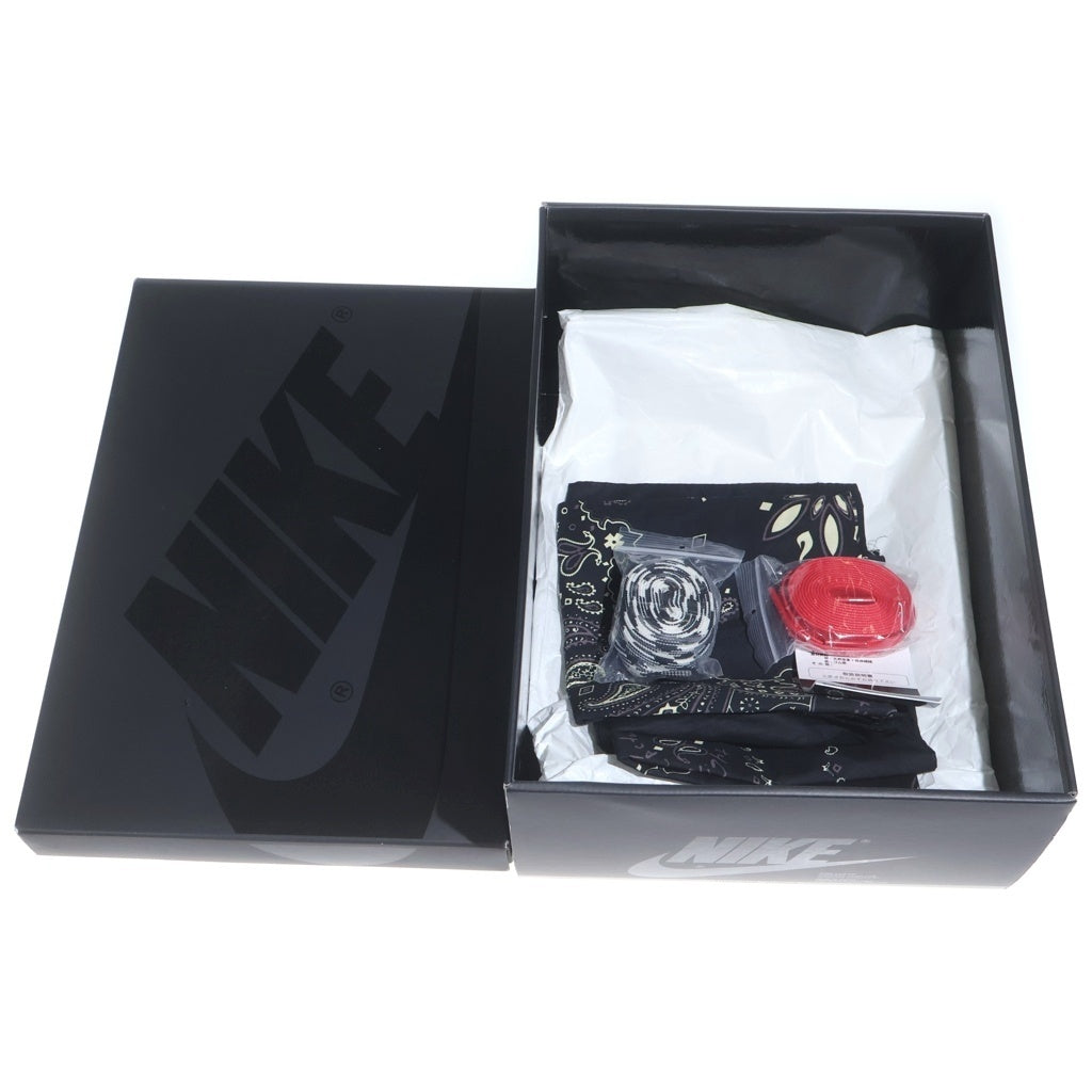 NIKE(ナイキ) ×Travis Scott AIR JORDAN1 LOW OG SP BLACK PHANTOM トラヴィススコット エアジョーダン1 ファントム ローカットスニーカー ブラック US9.5/27.5cm DM7866-001