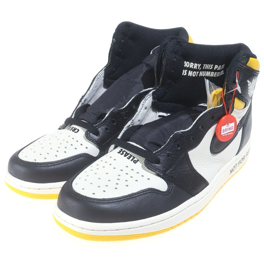 NIKE(ナイキ) AIR JORDAN 1 RETRO HIGH VARSITY MAIZE 861428-107 エアジョーダン1 ノットフォーリセール ハイカットスニーカー イエロー/ホワイト US9.5/27.5cm 861428-107