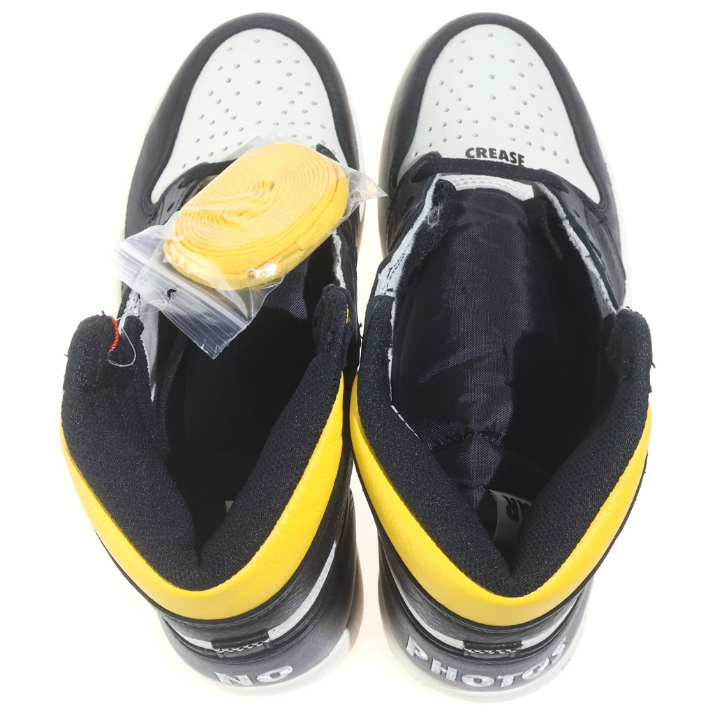 NIKE(ナイキ) AIR JORDAN 1 RETRO HIGH VARSITY MAIZE 861428-107 エアジョーダン1 ノットフォーリセール ハイカットスニーカー イエロー/ホワイト US9.5/27.5cm 861428-107