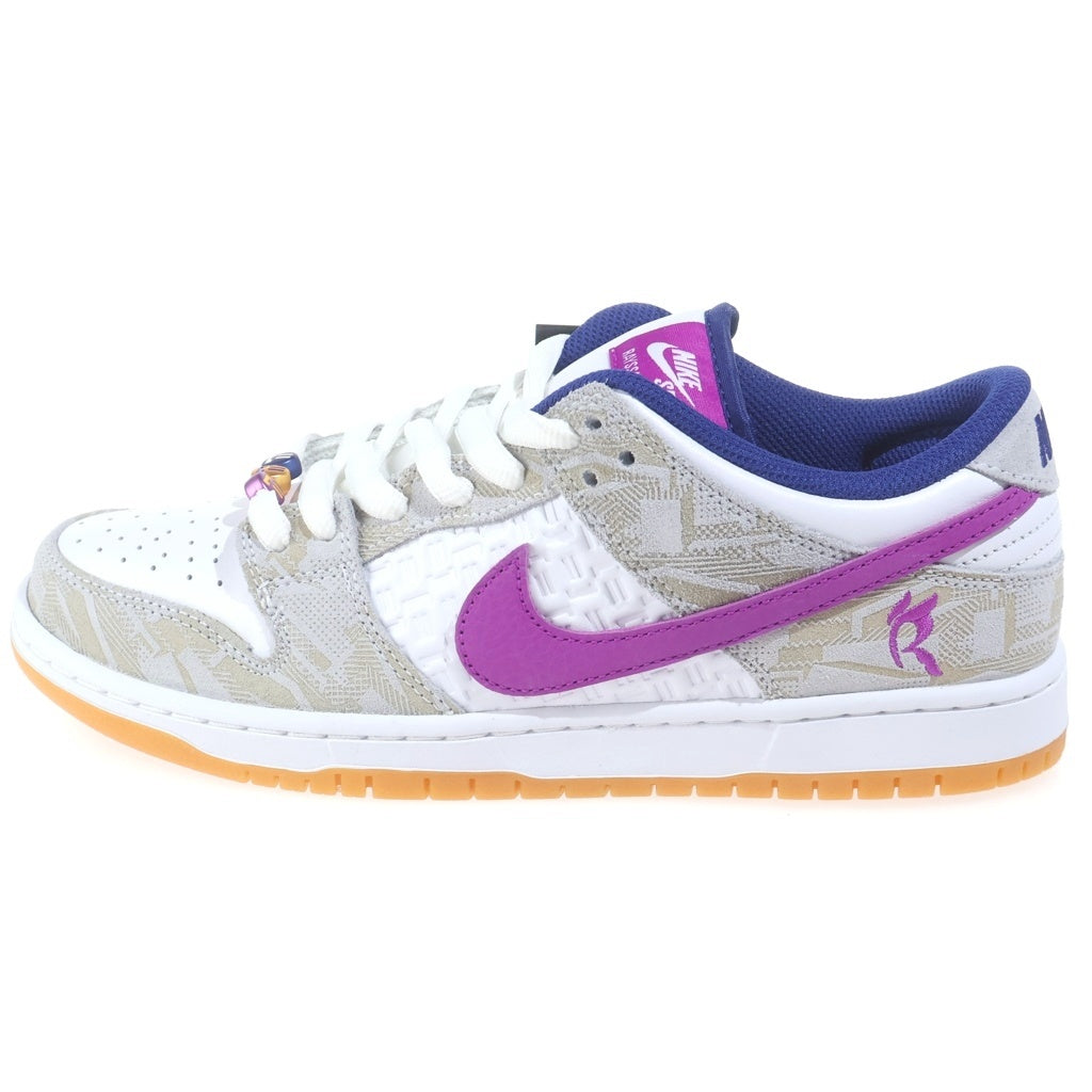 NIKE SB(ナイキエスビー) ×RAYSSA LEAL DUNK LOW PRM PURE PLATINUM AND VIVID PURPLE ライッサ レアウ ダンク ローカットスニーカー ホワイト US9/27cm FZ5251-001