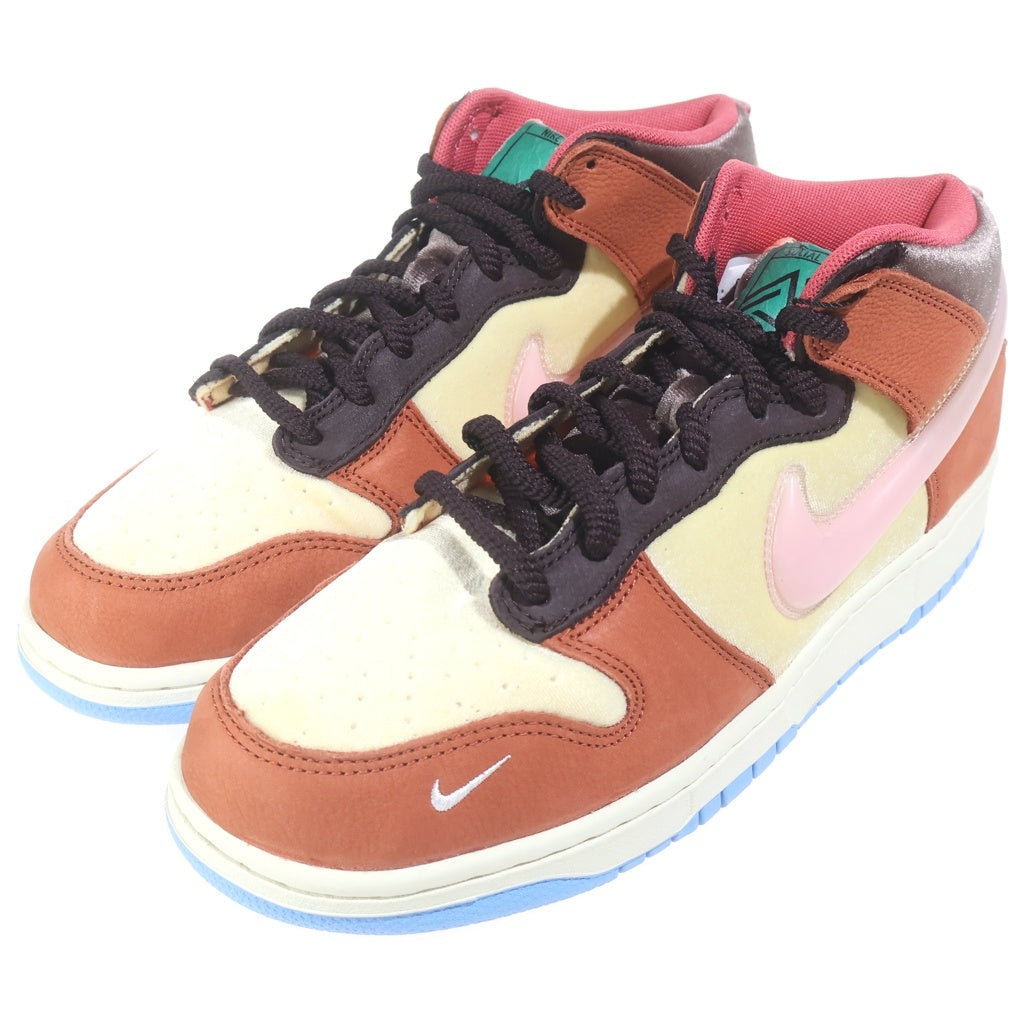 NIKE(ナイキ) ×SOCIAL STATUS DUNK MID CHOCOLATE MILK ソーシャルステータス ダンク ハイカットスニーカー ブラウン/ベージュ US9.5/27.5cm DJ1173-700