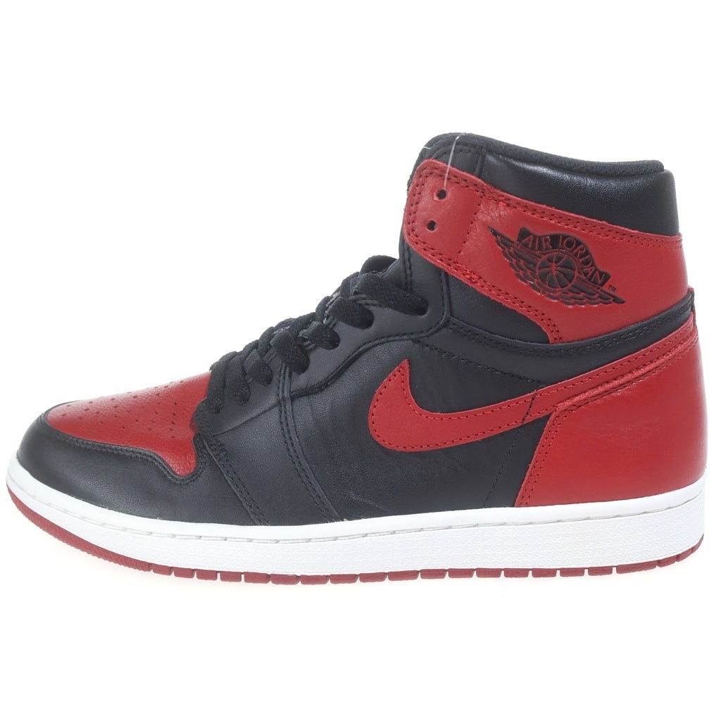 NIKE(ナイキ) AIR JORDAN1 RETRO HIGH OG BRED BANNED エアジョーダン1 レトロ ブレッド バンド ハイカットスニーカー ブラック/レッド US9.5/27.5cm 555088-001