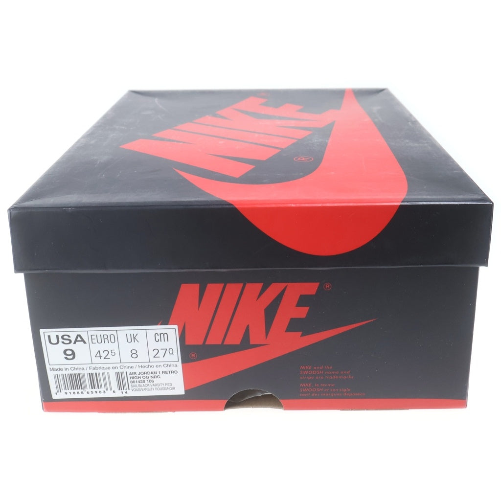 NIKE(ナイキ) AIR JORDAN1 RETRO HIGH OG NOT FOR RESALE 861428-106 エアジョーダン1 レトロ ノットフォーリセール ハイカットスニーカー ブラック/ホワイト US9/27cm