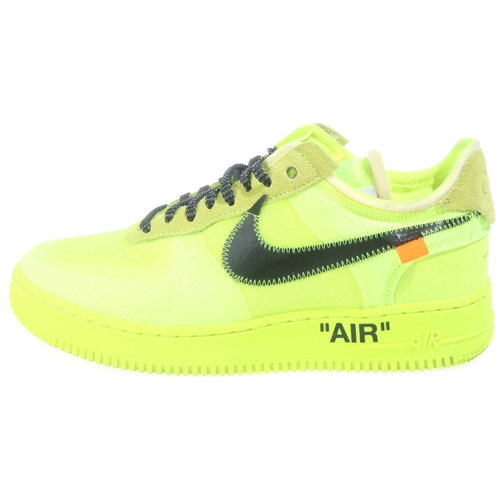 NIKE(ナイキ) ×OFF-WHITE AIR FORCE 1 LOW VOLT オフホワイト エアフォース1 ボルト ローカットスニーカー イエロー US9/27cm AO4606-700