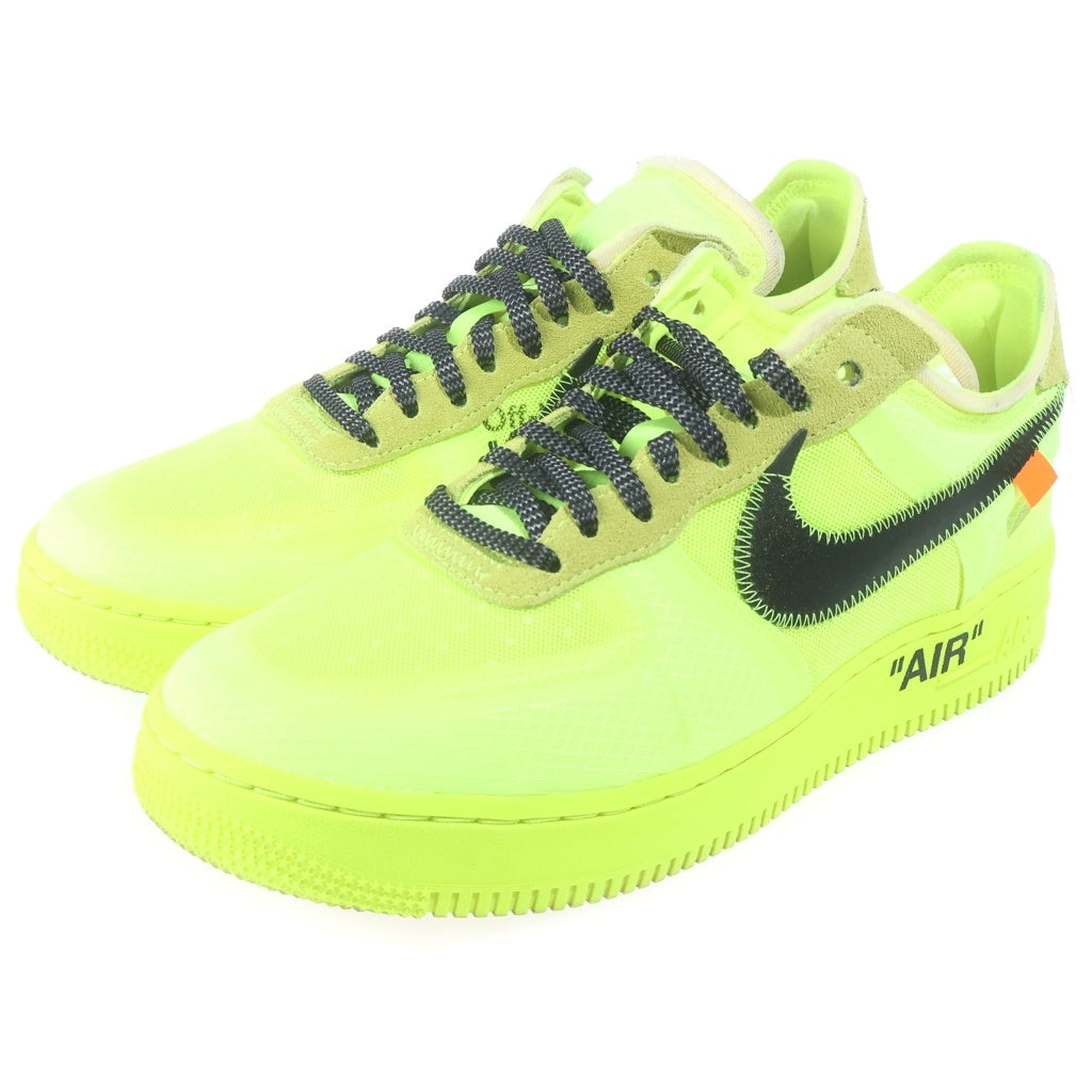 NIKE(ナイキ) ×OFF-WHITE AIR FORCE 1 LOW VOLT オフホワイト エアフォース1 ボルト ローカットスニーカー イエロー US9/27cm AO4606-700