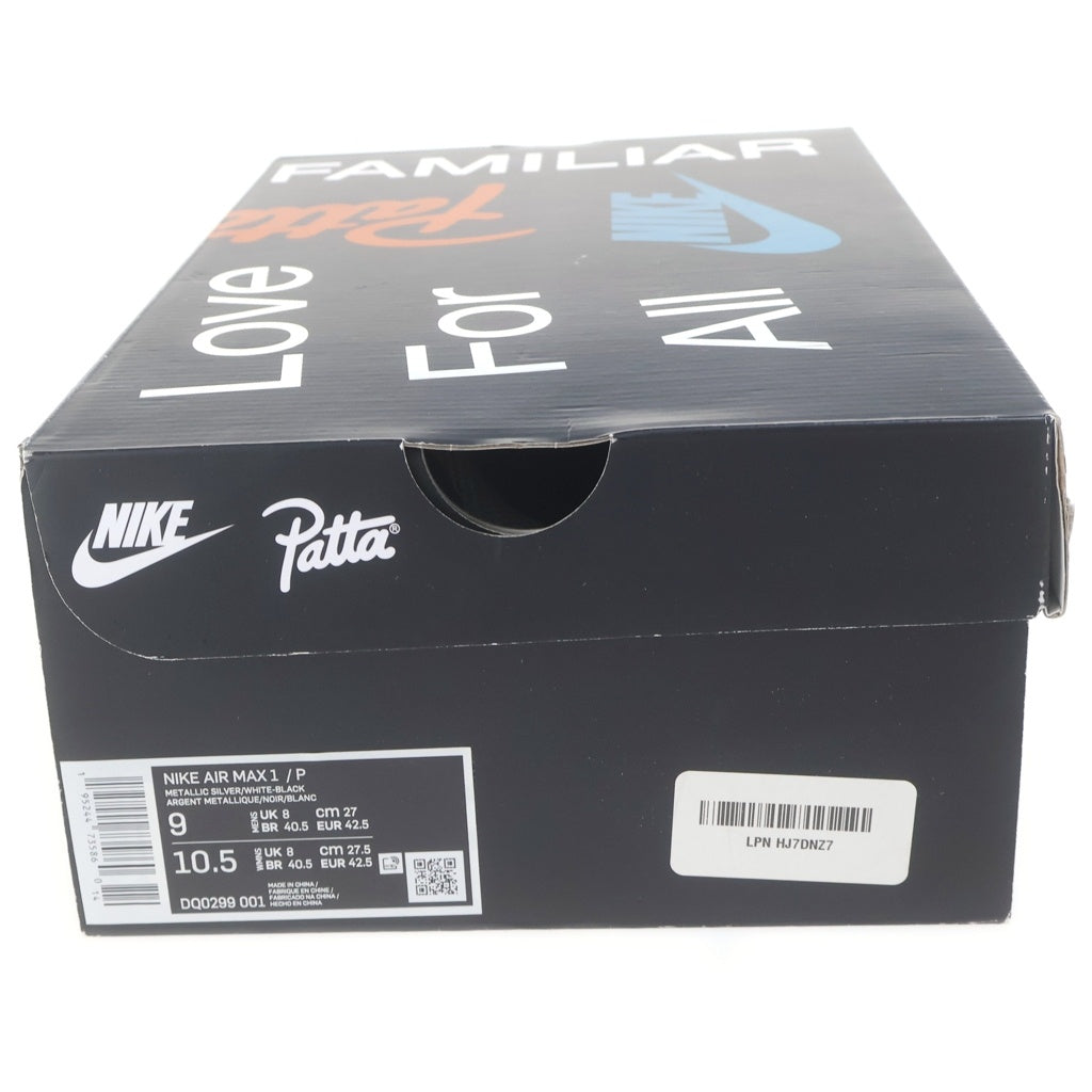 NIKE(ナイキ) ×Patta AIR MAX1 パタ エアマックス 1 メッシュ ローカットスニーカー ブラック US9/27cm DQ0299-001