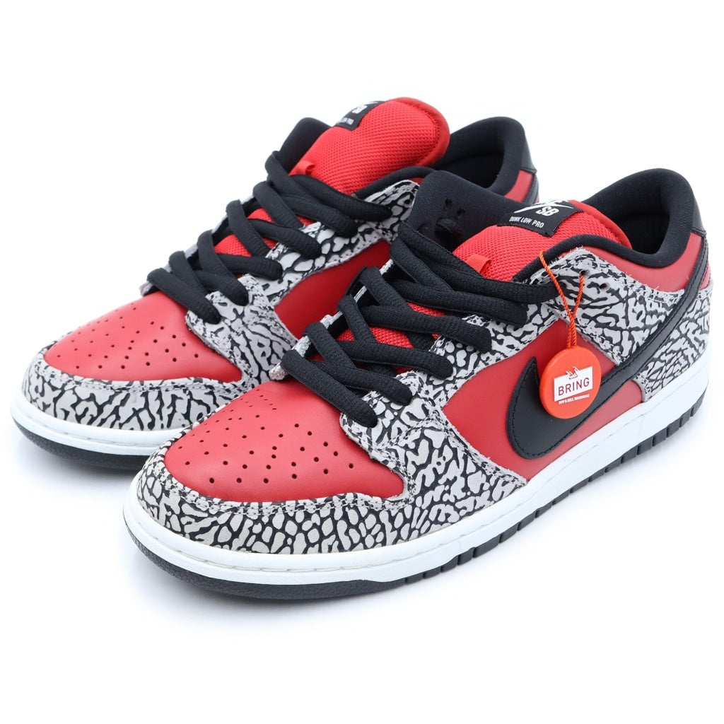 NIKE SB(ナイキエスビー) 【観賞用 2012年製】×SUPREME DUNK LOW RED CEMENT 313170-600 シュプリーム ダンク ローカットスニーカー グレー/レッド US10/28cm