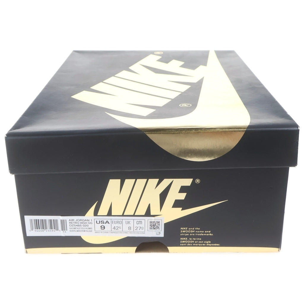 NIKE(ナイキ) AIR JORDAN1 RETRO HIGH OG PALOMINO エアジョーダン1 レトロ パロミノ ハイカットスニーカー ブラック/ブラウン US9/27cm DZ5485-020