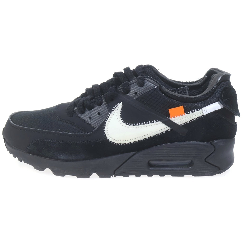 NIKE(ナイキ) ×OFF-WHITE AIR MAX 90 BLACK/BLACK-CONE-WHITE AA7293-001 オフホワイト エアマックス90 ローカットスニーカー ブラック US9.5/27.5cm AA7293-001