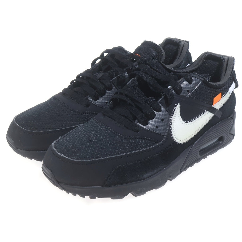 NIKE(ナイキ) ×OFF-WHITE AIR MAX 90 BLACK/BLACK-CONE-WHITE AA7293-001 オフホワイト エアマックス90 ローカットスニーカー ブラック US9.5/27.5cm AA7293-001