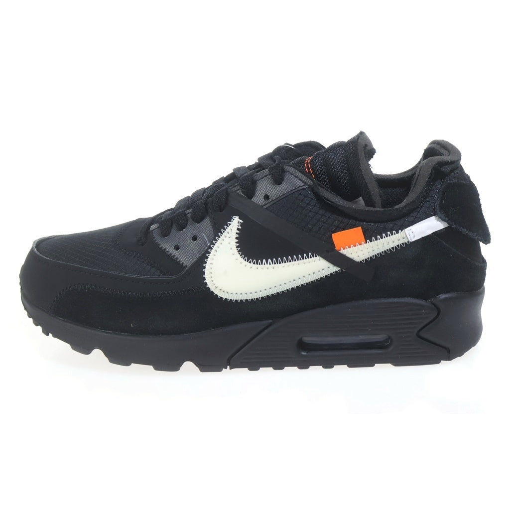 NIKE(ナイキ) ×OFF-WHITE AIR MAX 90 BLACK/BLACK-CONE-WHITE AA7293-001 オフホワイト エアマックス90 ローカットスニーカー ブラック US9.5/27.5cm AA7293-001