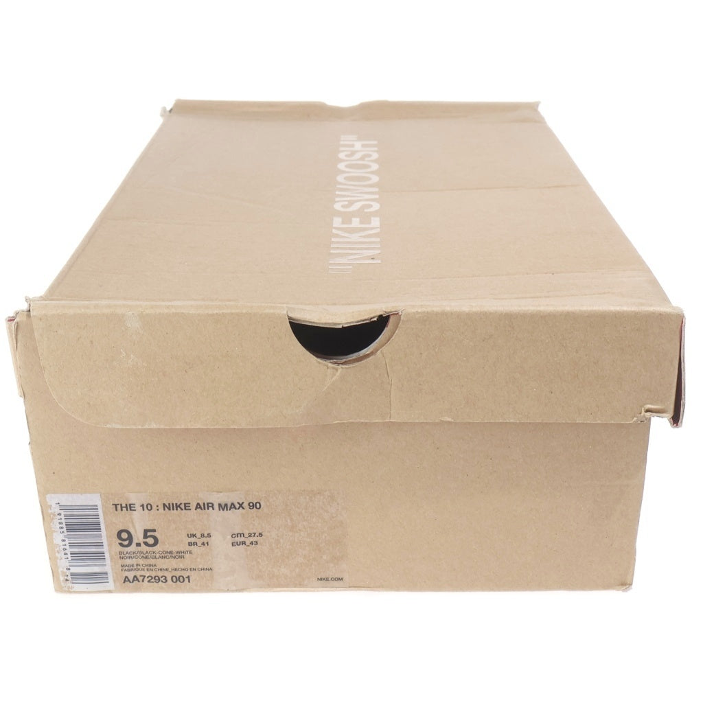 NIKE(ナイキ) ×OFF-WHITE AIR MAX 90 BLACK/BLACK-CONE-WHITE AA7293-001 オフホワイト エアマックス90 ローカットスニーカー ブラック US9.5/27.5cm AA7293-001