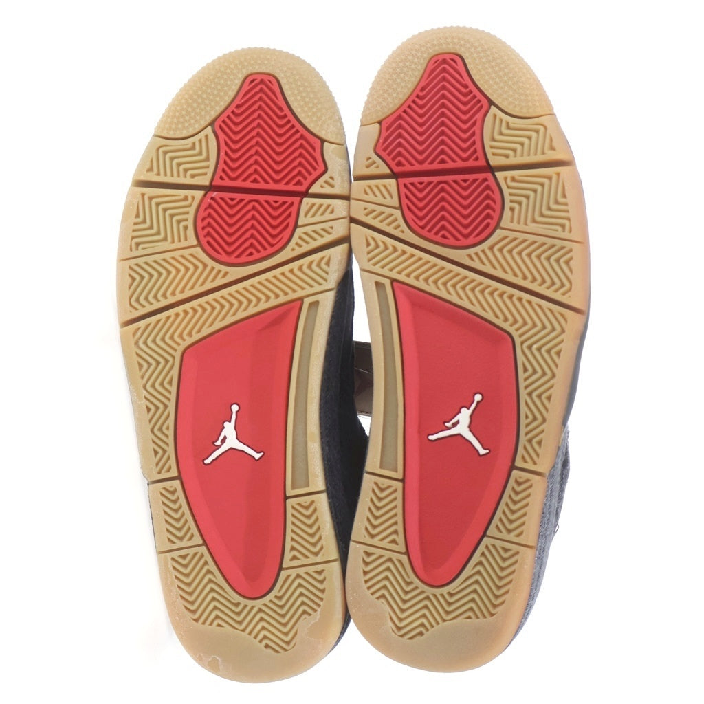 NIKE(ナイキ) ×LEVI'S AIR JORDAN 4 BLACK DENIM LEVIS TAB AO2571-001 リーバイス エアジョーダン4 ブラック デニム リーバイスタブ ハイカットスニーカー グレー US9.5/27.5cm