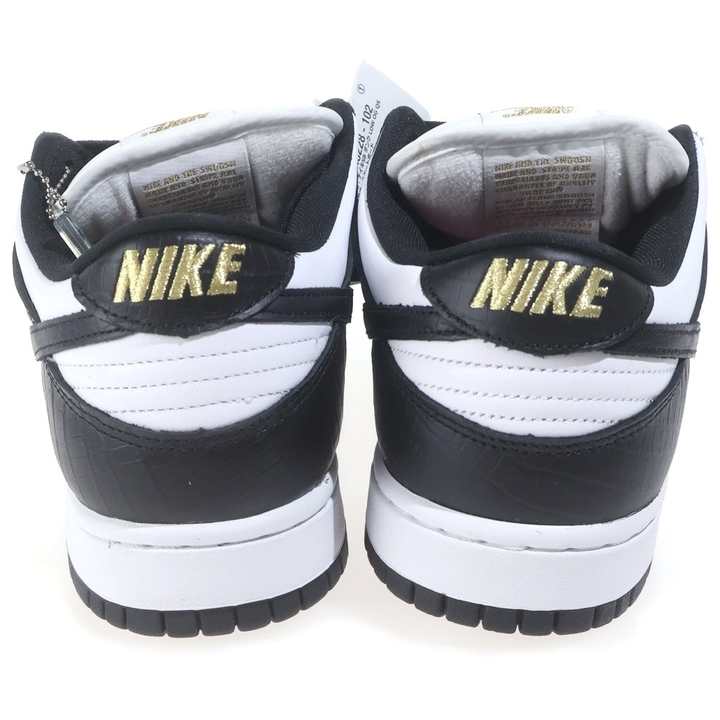 NIKE SB(ナイキエスビー) ×SUPREME DUNK LOW OG QS GOLD STARS WHITE/BLACK DH3228-102 シュプリーム ダンク ローカットスニーカー ブラック/ホワイト US9.5/27.5cm DH3228-102