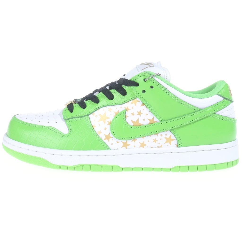 NIKE SB(ナイキエスビー) ×Supreme DUNK LOW OG QS GOLD STARS DH3228-101 シュプリーム ダンク ゴールド スターズ ローカットスニーカー グリーン/ホワイト US9.5/27.5cm