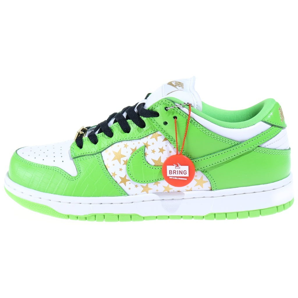 NIKE SB(ナイキエスビー) ×Supreme DUNK LOW OG QS GOLD STARS DH3228-101 シュプリーム ダンク ゴールド スターズ ローカットスニーカー グリーン/ホワイト US9.5/27.5cm