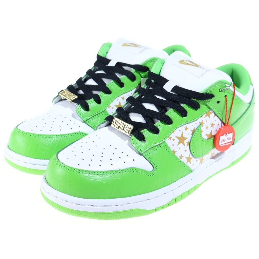 NIKE SB(ナイキエスビー) ×Supreme DUNK LOW OG QS GOLD STARS DH3228-101 シュプリーム ダンク ゴールド スターズ ローカットスニーカー グリーン/ホワイト US9.5/27.5cm