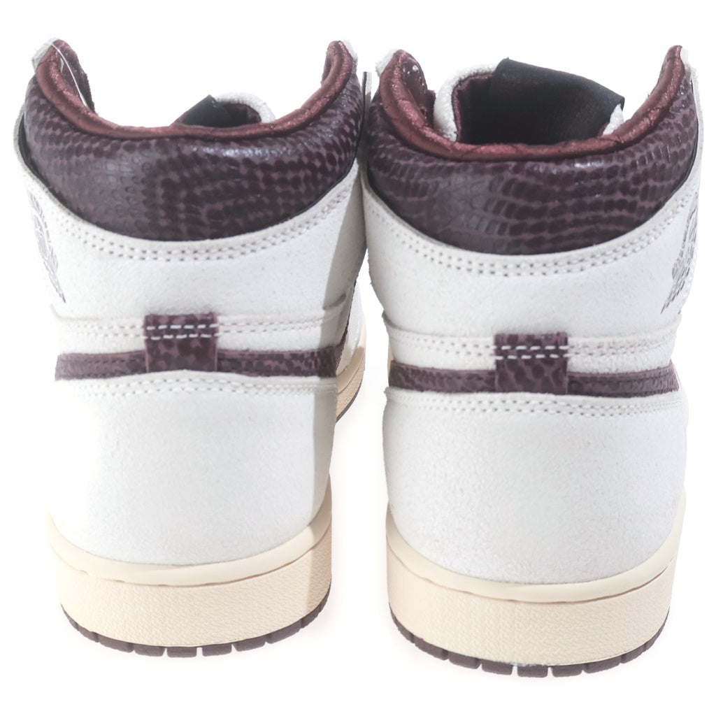 NIKE(ナイキ) ×A MA MANIERE AIR JORDAN 1 RETRO HIGH OG SAIL AND BURGUNDY DO7097-100 アママニエール エアジョーダン1 ハイカットスニーカー ベージュ/ボルドー US9/27cm DO7097-100