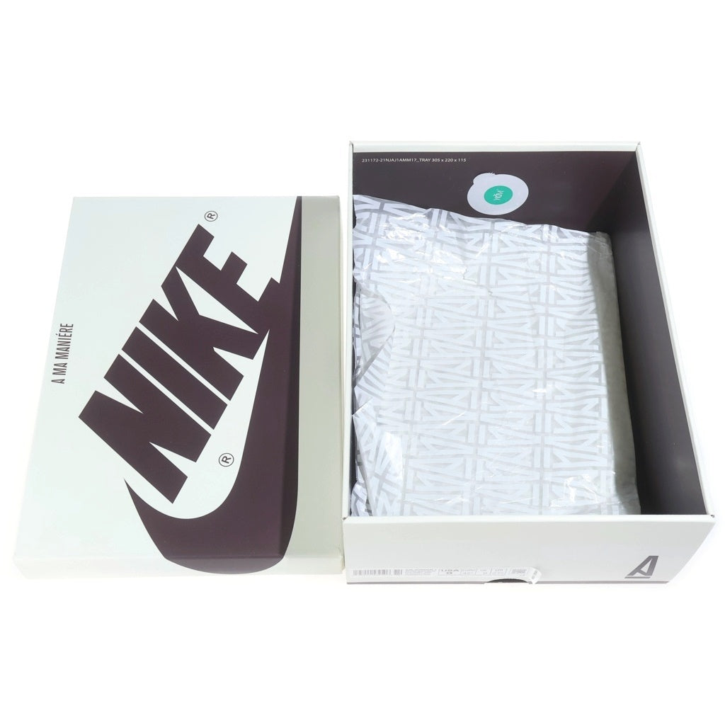NIKE(ナイキ) ×A MA MANIERE AIR JORDAN 1 RETRO HIGH OG SAIL AND BURGUNDY DO7097-100 アママニエール エアジョーダン1 ハイカットスニーカー ベージュ/ボルドー US9/27cm DO7097-100