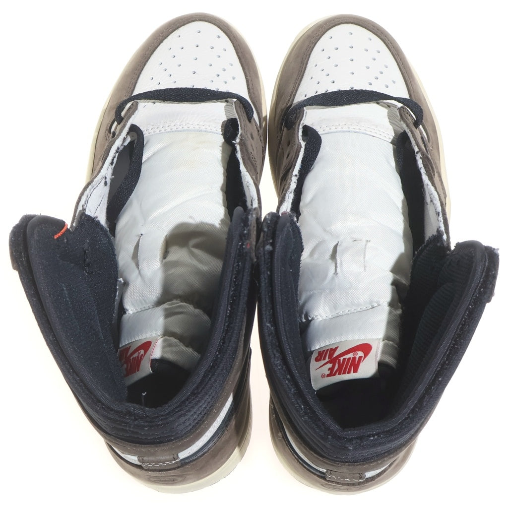 NIKE(ナイキ) ×Travis Scott AIR JORDAN1 RETRO HIGH OG TS SP CD4487-100 トラヴィススコット エアジョーダン1 レトロ ハイカットスニーカー