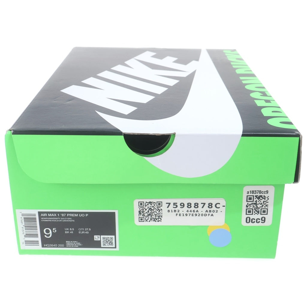 NIKE(ナイキ) AIR MAX 1 87 PRM University of Oregon エアマックス オレゴン大学 ローカットスニーカー ベージュ US9.5/27.5cm HQ2640-200