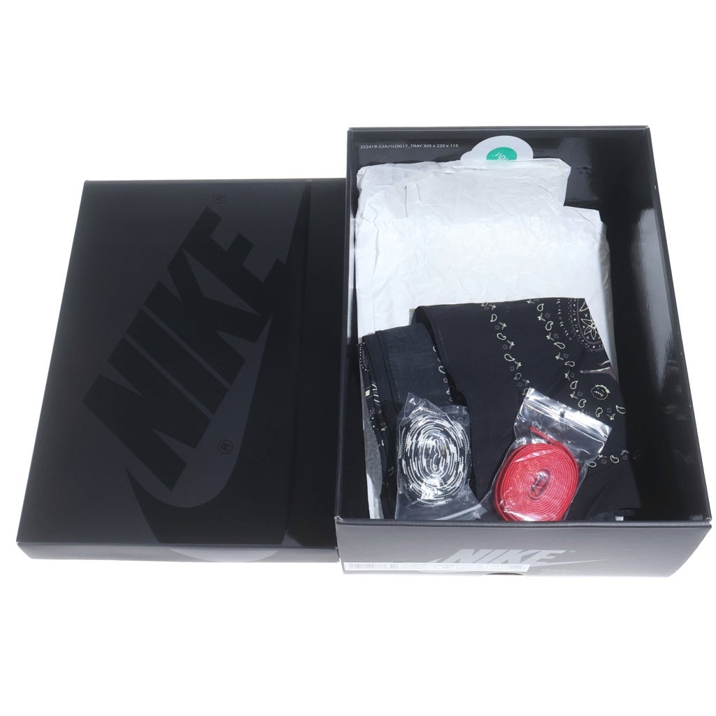 NIKE(ナイキ) ×Travis Scott AIR JORDAN1 LOW OG SP BLACK PHANTOM DM7866-001 トラヴィススコット エアジョーダン1 ブラック ファントム ローカットスニーカー US9.5/27.5cm