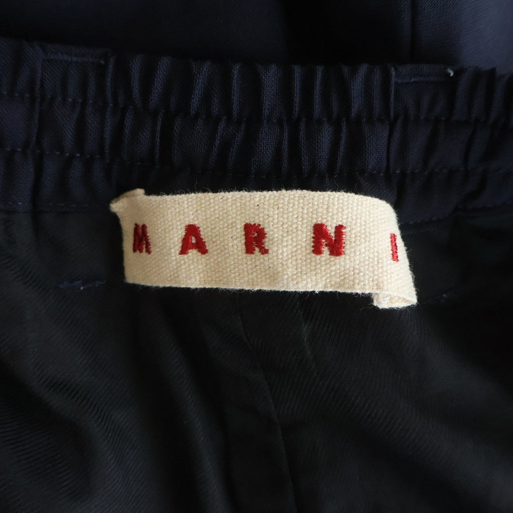 MARNI(マルニ) 24SS ウエストロゴイージースラックス ロングパンツ ネイビー PUMU0242UD