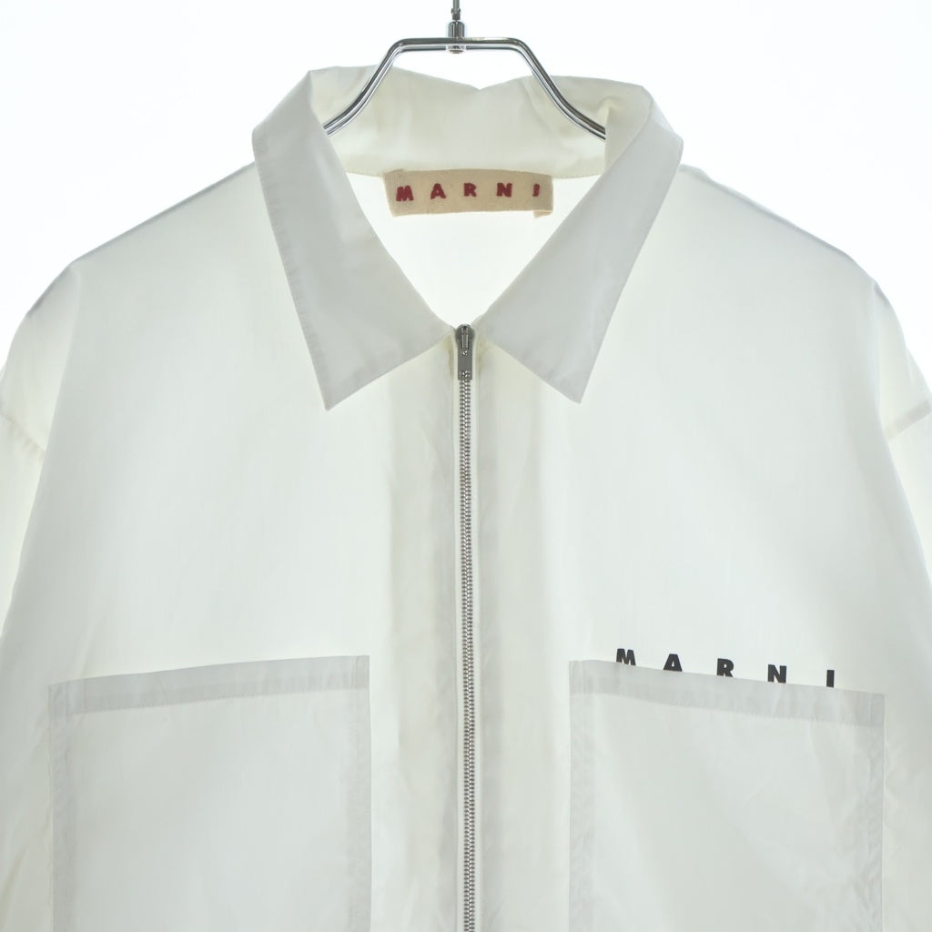 MARNI(マルニ) 25AW ジップアップ 長袖シャツ ホワイト CUMU0297P0