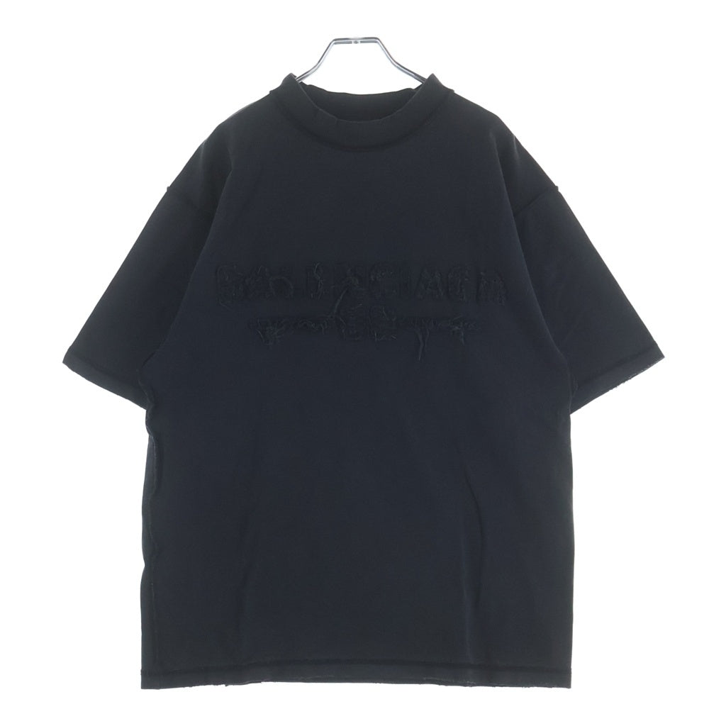 BALENCIAGA(バレンシアガ) デストロイ加工 クルーネック 半袖Tシャツ カットソー ブラック 822441 TSVA2