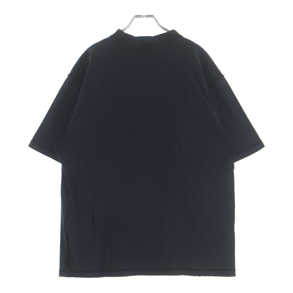 BALENCIAGA(バレンシアガ) デストロイ加工 クルーネック 半袖Tシャツ カットソー ブラック 822441 TSVA2
