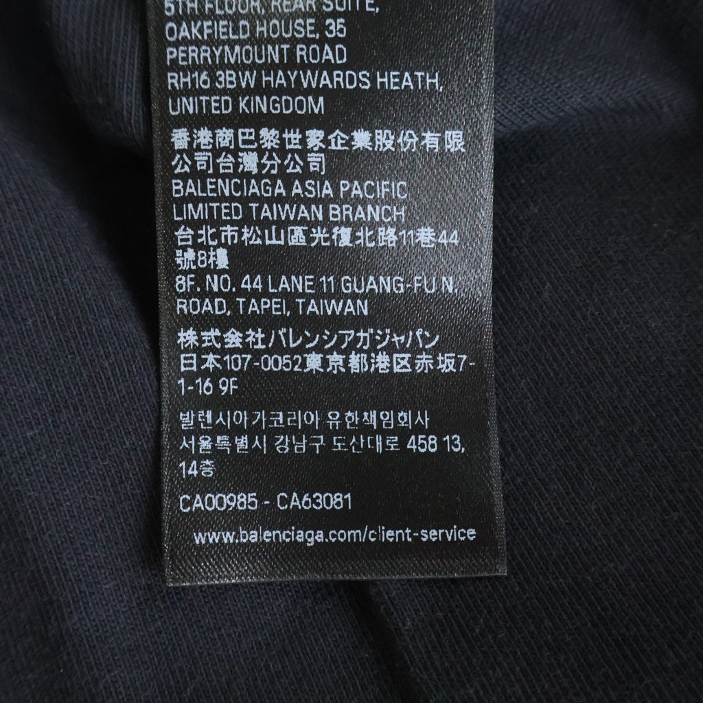 BALENCIAGA(バレンシアガ) デストロイ加工 クルーネック 半袖Tシャツ カットソー ブラック 822441 TSVA2