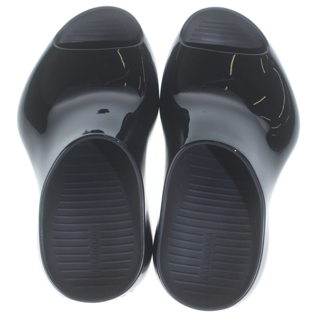 BALENCIAGA(バレンシアガ) 24SS TECHNO SLIDE テクノスライド ラバー素材 プラットフォーム サンダル レディース ブラック 787876