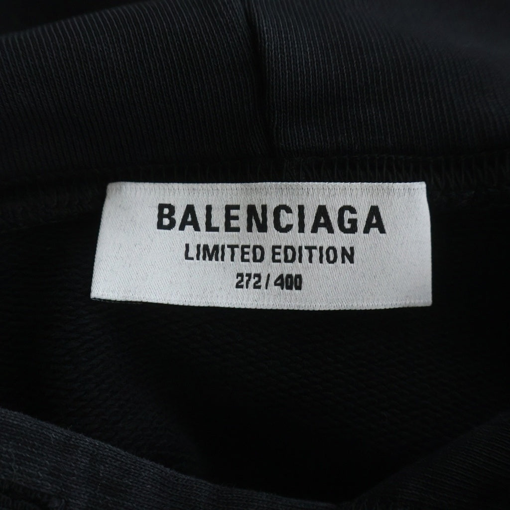 BALENCIAGA(バレンシアガ) MUSIC AYA NAKAMURA MERCH HOODIE WIDE FIT アヤナカムラ プリントデザイン フーデッド プルオーバー パーカー ブラック 675003 TMV85