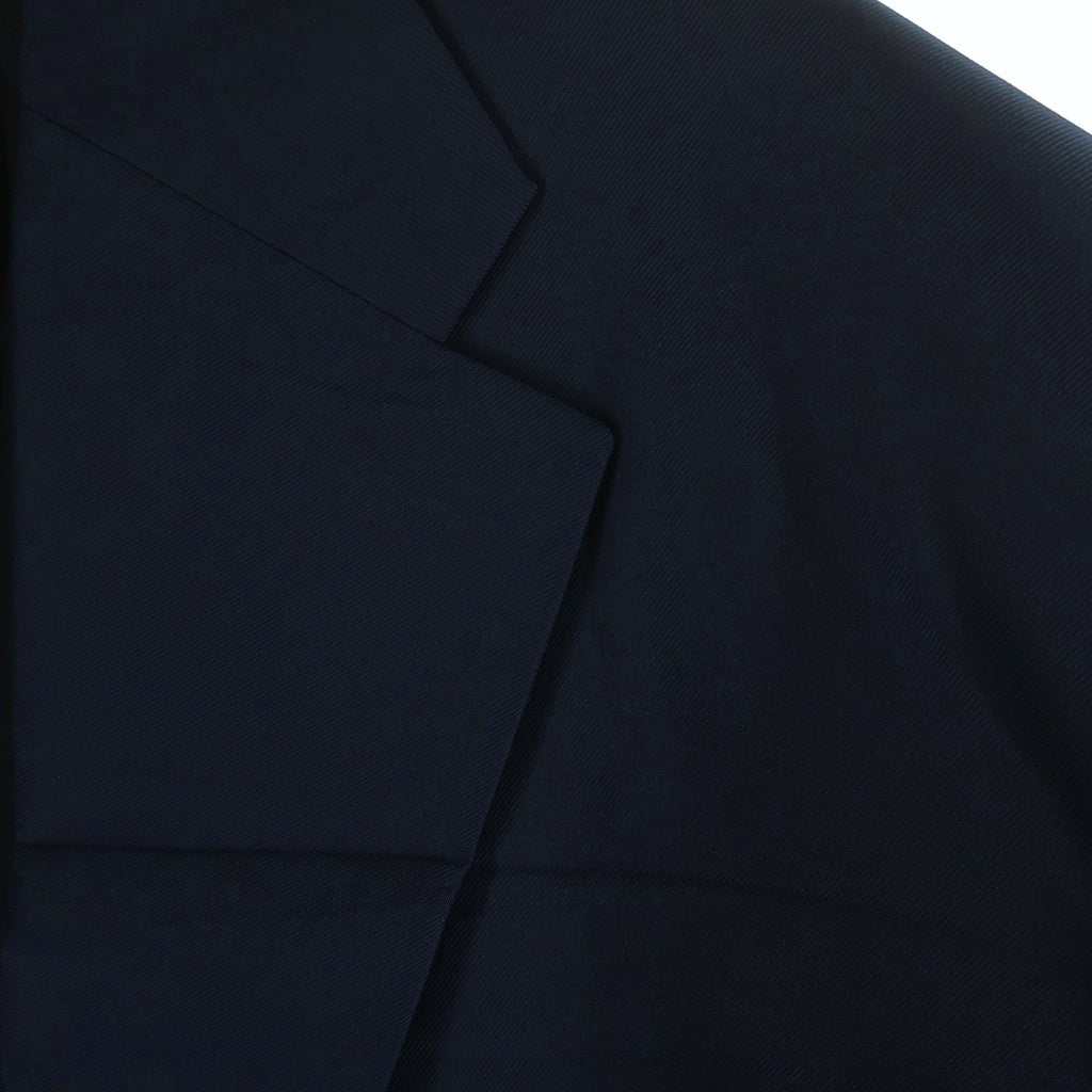BALENCIAGA(バレンシアガ) NAVY OVERSIZED SINGLE-BREASTED CREASE EFFECT BLAZER ネイビー オーバーシルエット シングルジャケット ブラック 661434 TKT03